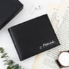 Personalized Black Leather Wallet for Men