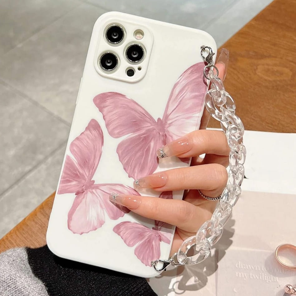 Butterfly Phone Cute Phone Cases Aesthetic Phone Case With Wrist