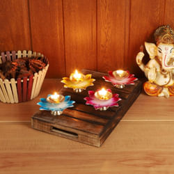 Brass - Coloured - Set Of 4