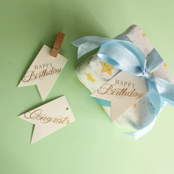 Chic Letterpress Gift Tag - Set Of 6