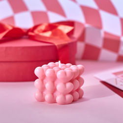 Heart Bubble Soy Wax Candle - Single Piece