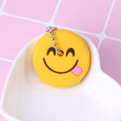 Tongue Out Emoji Key Cover Keychain