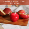 Apple shaped candle