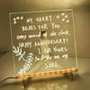 3D Acrylic Writing Board With Pens - Single Piece - 20X20cm