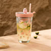 Gift Adorable Portable Glass Tumbler With Straw - Assorted - Single Piece
