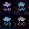 Buy All Hearts Personalized Multicolored LED Lamp