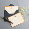Anchor Monogram Flat Card With Envelope - Set Of 3 Online