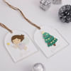 Shop Angelic Charm Personalized Christmas Ornament - Set Of 2