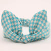 Baby Headband - Rabbit Ear Knot - Green Checks
