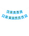 Gift Banner With Tassels - Happy Birthday - Blue - Single Piece