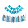 Banner With Tassels - Happy Birthday - Blue - Single Piece