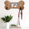 Gift Big Bone Leash Holder Photo Frame - Light Cherry Wood