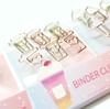 Gift Binder Clips - Rose Gold And Gold - Set Of 6