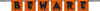 Gift Block Banner Beware Orange And Black