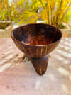 Buy Bowls Set With Tray - 3 Legged - Coconut Shell - Set Of 4