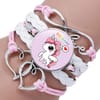 Bracelet - Infinite Love Unicorn Charm - Multi-Strand - Pink