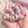 Shop Cartoon Washi Tape And Sticker Card Set - Assorted