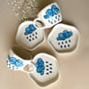 Shop Ceramic Cup And Saucer - Rain Print - Assorted - Single Piece