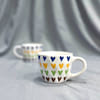Gift Ceramic Cup - Heart Print - Assorted - Single Piece