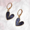 Gift Charming Black Heart Earrings