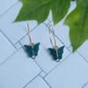 Charming Dark Green Butterfly Earrings Online