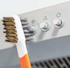 Cleaning Brush - Double Sided - White-Orange - Single Piece