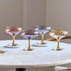 Gift Cocktail Glasses - Golden Rim - Set Of 6