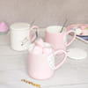 Coffee Mug With Lid And Spoon - Heart - Ceramic - Single Piece Online