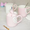 Coffee Mug With Lid And Spoon - Heart - Ceramic - Single Piece Online