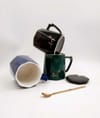 Buy Coffee Mug With Lid And Spoon - Love -  Gold Foil - Single Piece