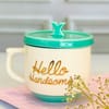 Coffee Mug With Lid - Hello Handsome - Ceramic - Single Piece Online