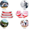 Gift Collapsible Lunch Box - Silicone - Red - Single Piece