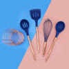 Gift Cooking Utensil Set - Silicone - Blue - Set Of 5