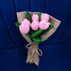 Gift Crochet Pink Tulip Bouquet - Single Piece
