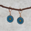 Gift Cute Blue Floral Earrings