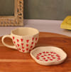 Cute Heart Mug And Dessert Plate Set - Single Piece Online