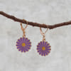 Buy Cute Purple Floral Earrings