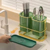 Buy Cutlery Organizer With Knife Slots And Drain Pan - Single Piece