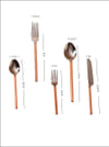 Gift Cutlery With Copper Plating On Handles - Set Of 5