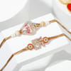 CZ Stones Trishul And Om Rakhi - Set Of 2 Online