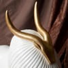 Gift Decor Accent - Golden Horned Yak - White - Single Piece