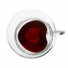 Shop Double Wall Heart Cup And Saucer Set - 180ml - Set Of 6