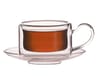 Gift Double Wall Square Tea Cup And Saucer Set - Set Of 6