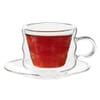 Double Wall Twirl Cup And Saucer Set - 180ml - Set Of 6