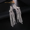 Gift Earrings - Dangler Curve - Diamond - Silver - Juju Joy