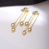 Buy Earrings - Three Heart Tassel - Back Tack - Gold - Juju Joy