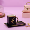 Elegant Purse Mug and Saucer (Black) Online