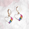 Gift Elegant White Heart Charm Earrings