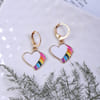 Elegant White Heart Charm Earrings Online