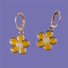 Gift Elegant Yellow Flower Charm Earrings